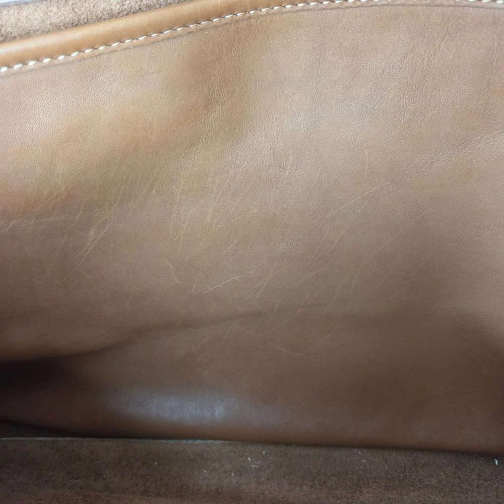 Vintage COACH 5275 Leather Briefcase Messenger Bag British Tan Made in USA 80s